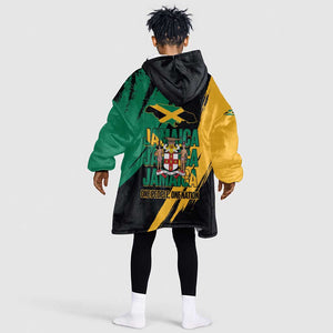 Jumieka Independence Day Kid Wearable Blanket Hoodie Jamaica One People, One Nation