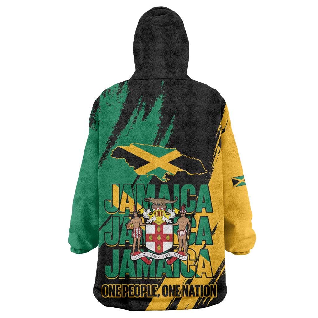 Jumieka Independence Day Kid Wearable Blanket Hoodie Jamaica One People, One Nation