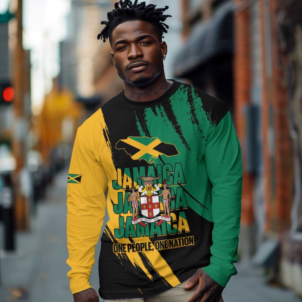 Jumieka Independence Day Long Sleeve Shirt Jamaica One People, One Nation