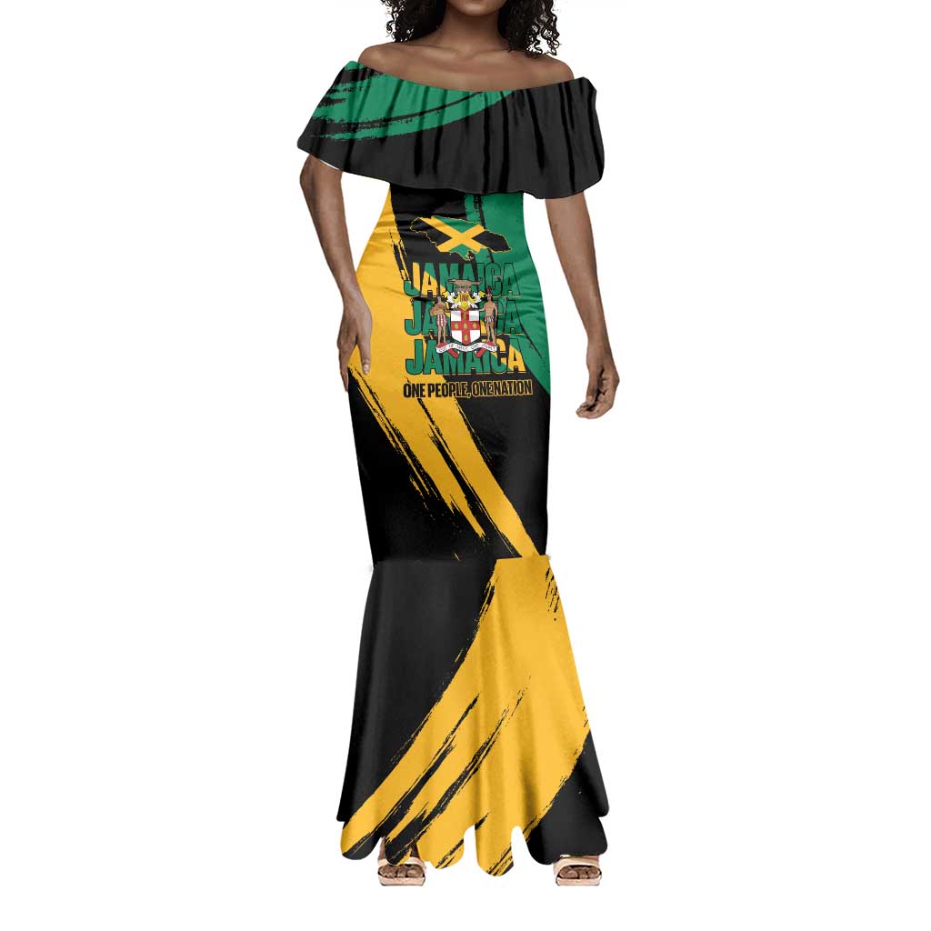 Jumieka Independence Day Mermaid Dress Jamaica One People, One Nation