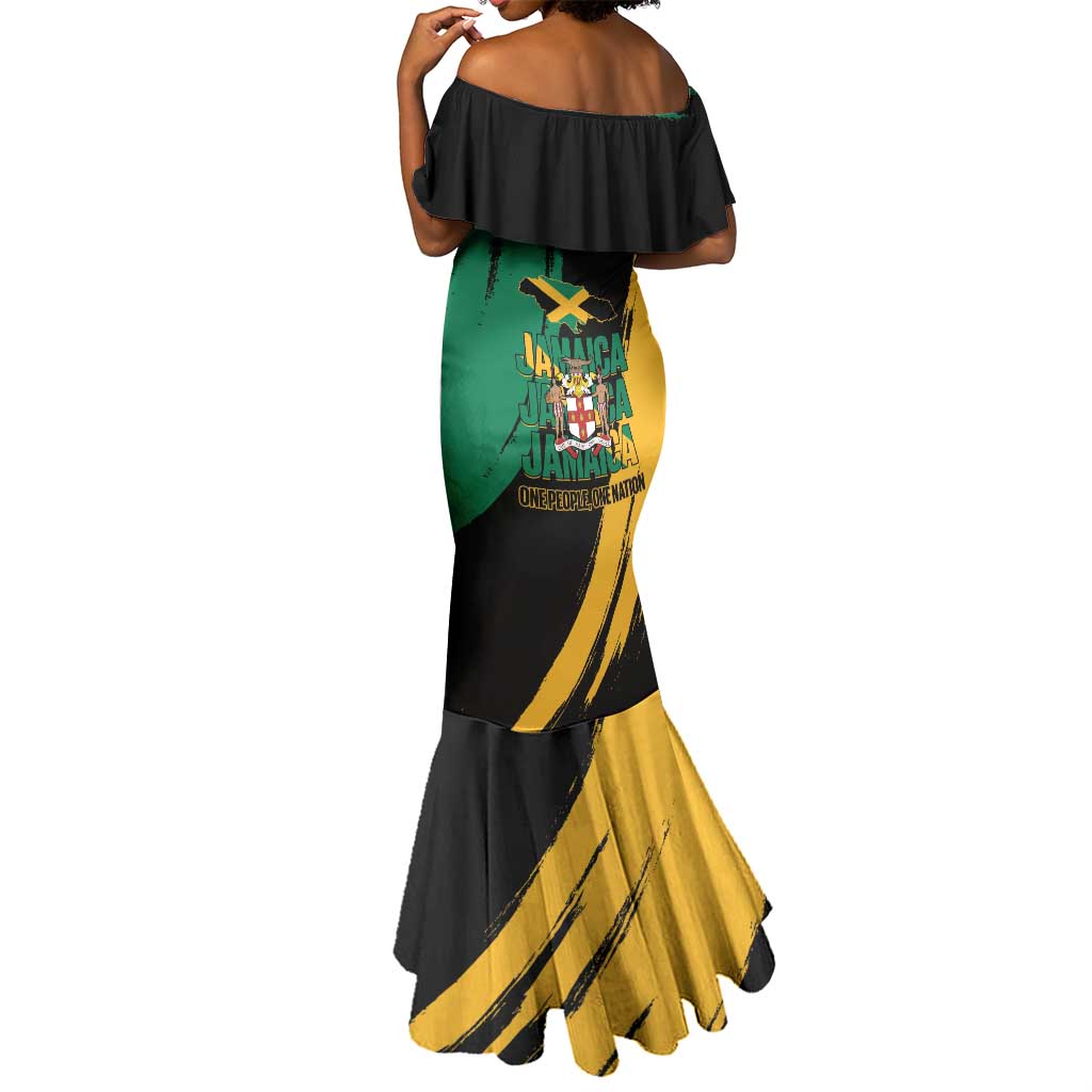 Jumieka Independence Day Mermaid Dress Jamaica One People, One Nation