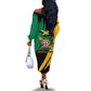 Jumieka Independence Day Off The Shoulder Long Sleeve Dress Jamaica One People, One Nation