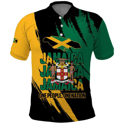 Jumieka Independence Day Polo Shirt Jamaica One People, One Nation