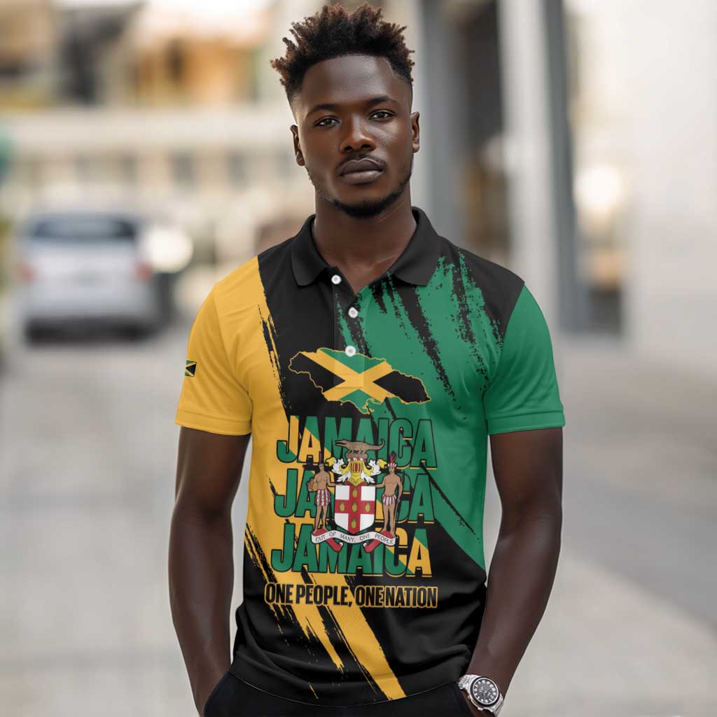 Jumieka Independence Day Polo Shirt Jamaica One People, One Nation