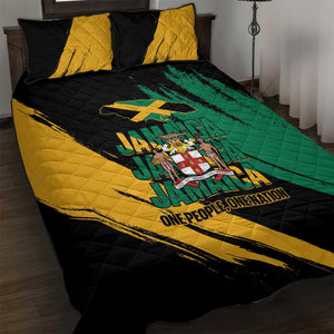 Jumieka Independence Day Quilt Bed Set Jamaica One People, One Nation