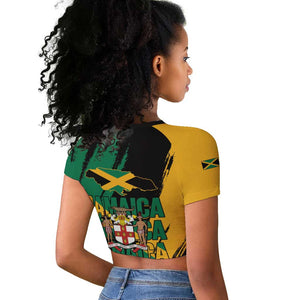 Jumieka Independence Day Raglan Cropped T shirt Jamaica One People, One Nation