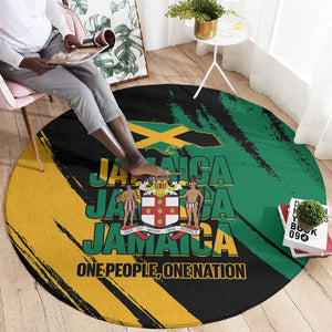 Jumieka Independence Day Round Carpet Jamaica One People, One Nation