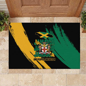 Jumieka Independence Day Rubber Doormat Jamaica One People, One Nation