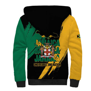 Jumieka Independence Day Sherpa Hoodie Jamaica One People, One Nation