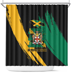Jumieka Independence Day Shower Curtain Jamaica One People, One Nation