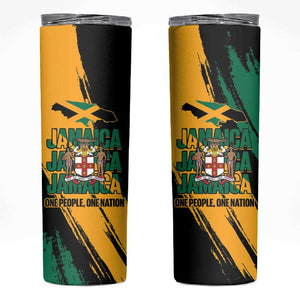 Jumieka Independence Day Skinny Tumbler Jamaica One People, One Nation