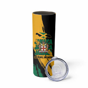 Jumieka Independence Day Skinny Tumbler Jamaica One People, One Nation