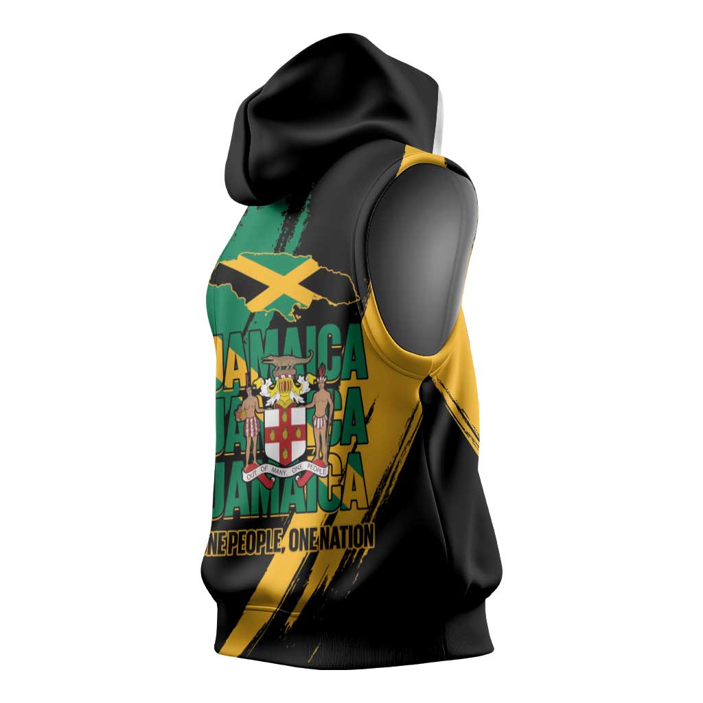 Jumieka Independence Day Sleeveless Hoodie Jamaica One People, One Nation - African Pride