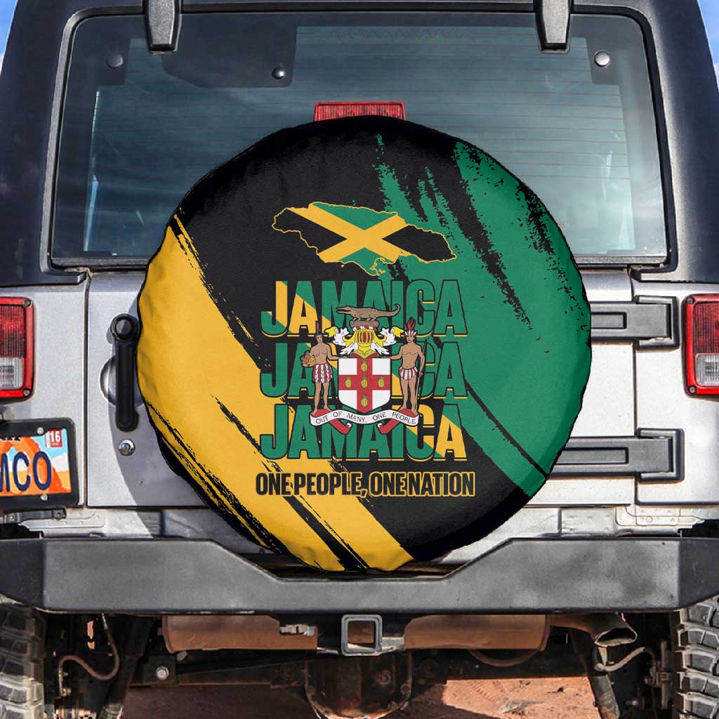 Jumieka Independence Day Spare Tire Cover Jamaica One People, One Nation