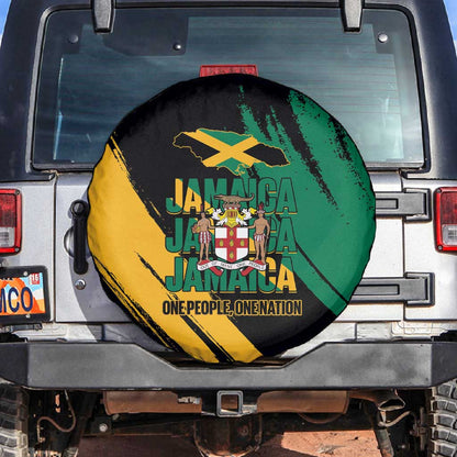 Jumieka Independence Day Spare Tire Cover Jamaica One People, One Nation