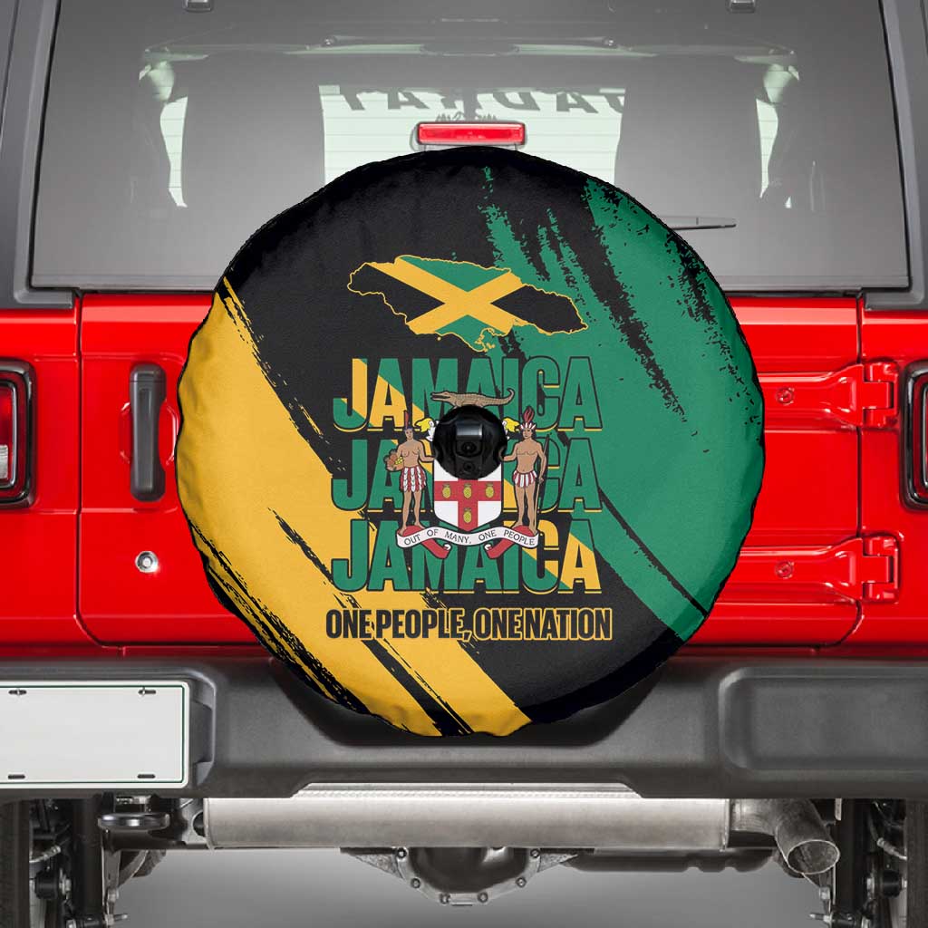 Jumieka Independence Day Spare Tire Cover Jamaica One People, One Nation