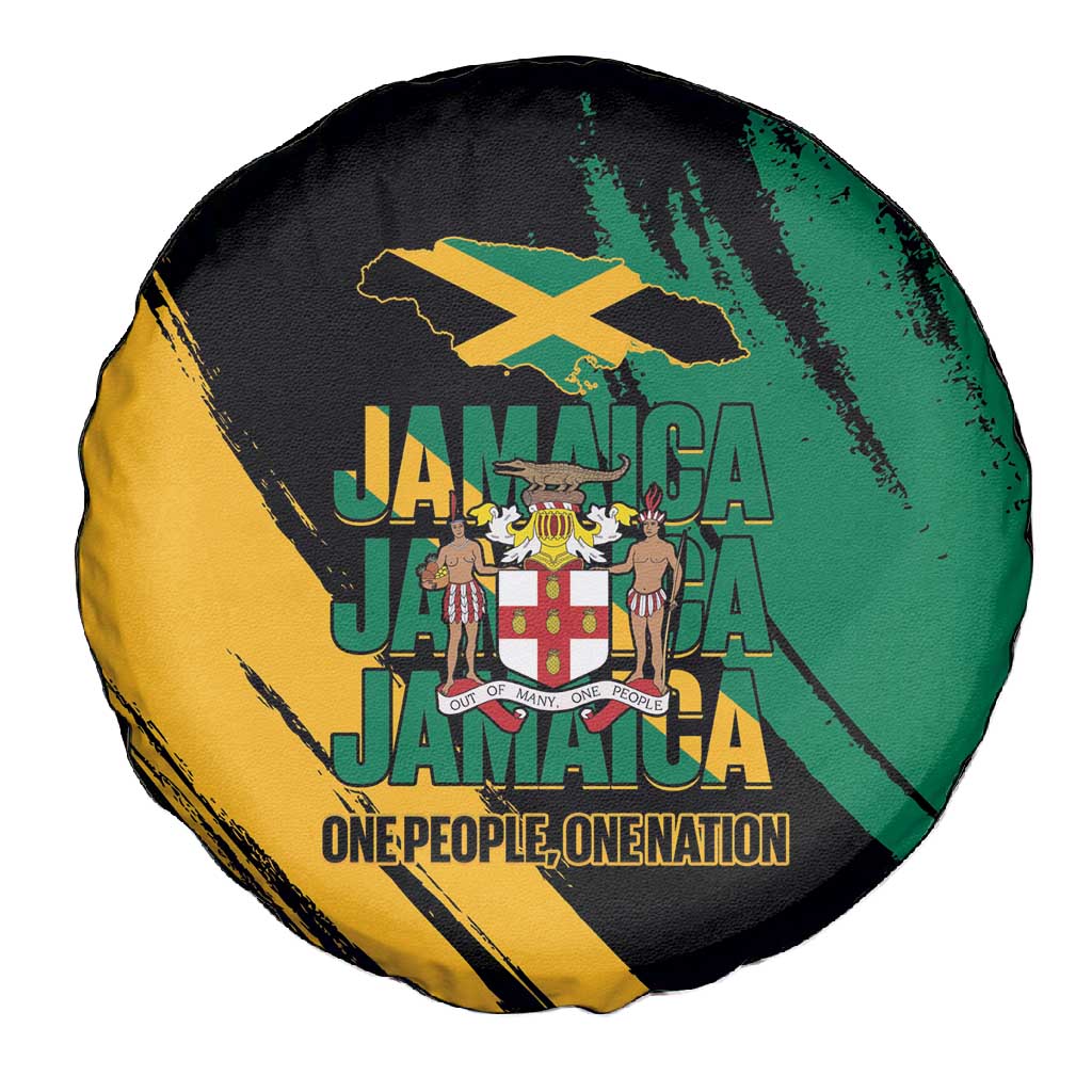 Jumieka Independence Day Spare Tire Cover Jamaica One People, One Nation