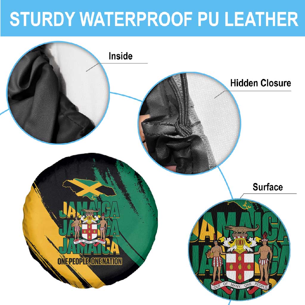 Jumieka Independence Day Spare Tire Cover Jamaica One People, One Nation