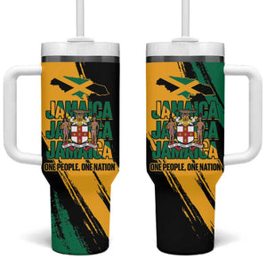 Jumieka Independence Day Tumbler With Handle Jamaica One People, One Nation
