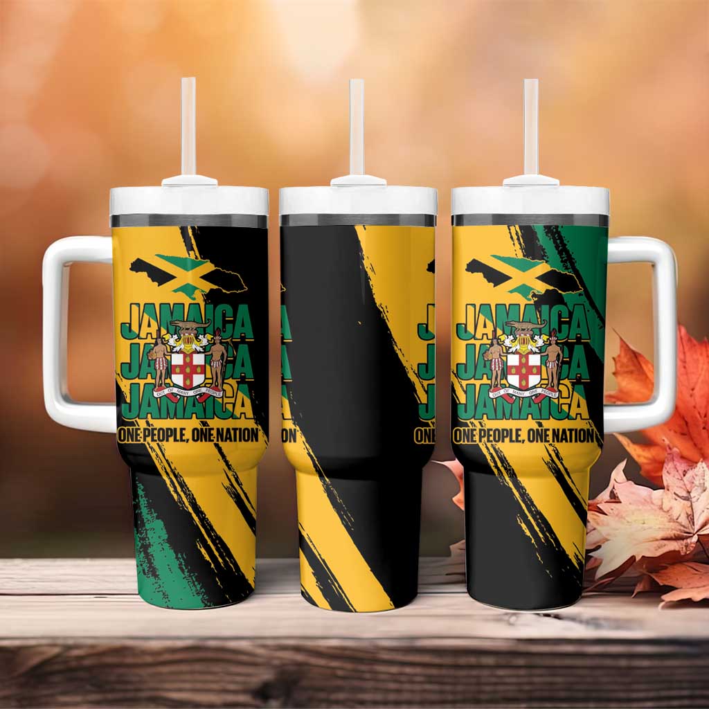 Jumieka Independence Day Tumbler With Handle Jamaica One People, One Nation