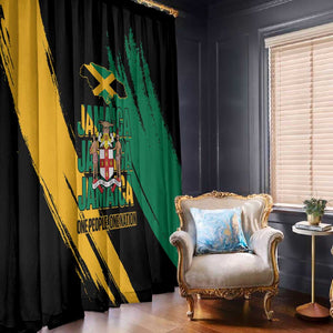 Jumieka Independence Day Window Curtain Jamaica One People, One Nation