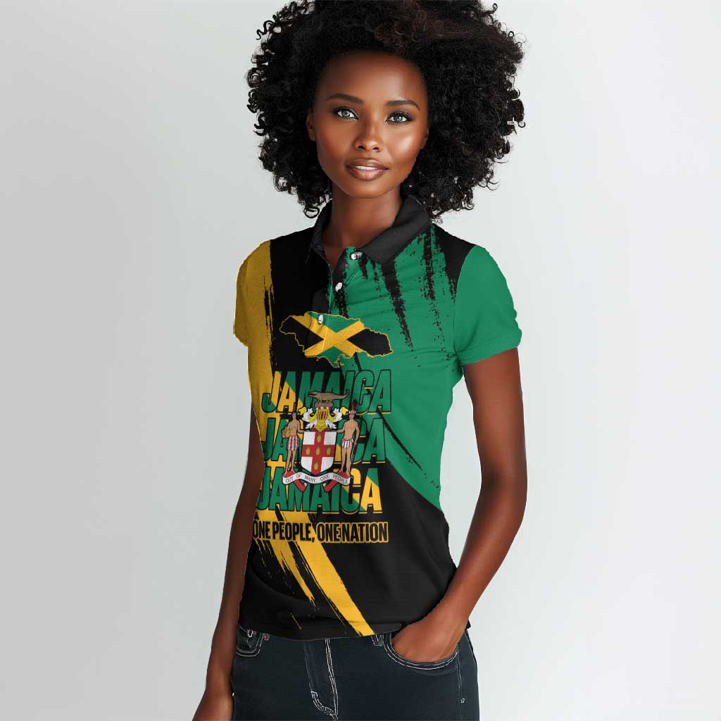 Jumieka Independence Day Women Polo Shirt Jamaica One People, One Nation