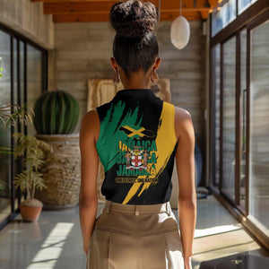 Jumieka Independence Day Women Sleeveless Polo Shirt Jamaica One People, One Nation