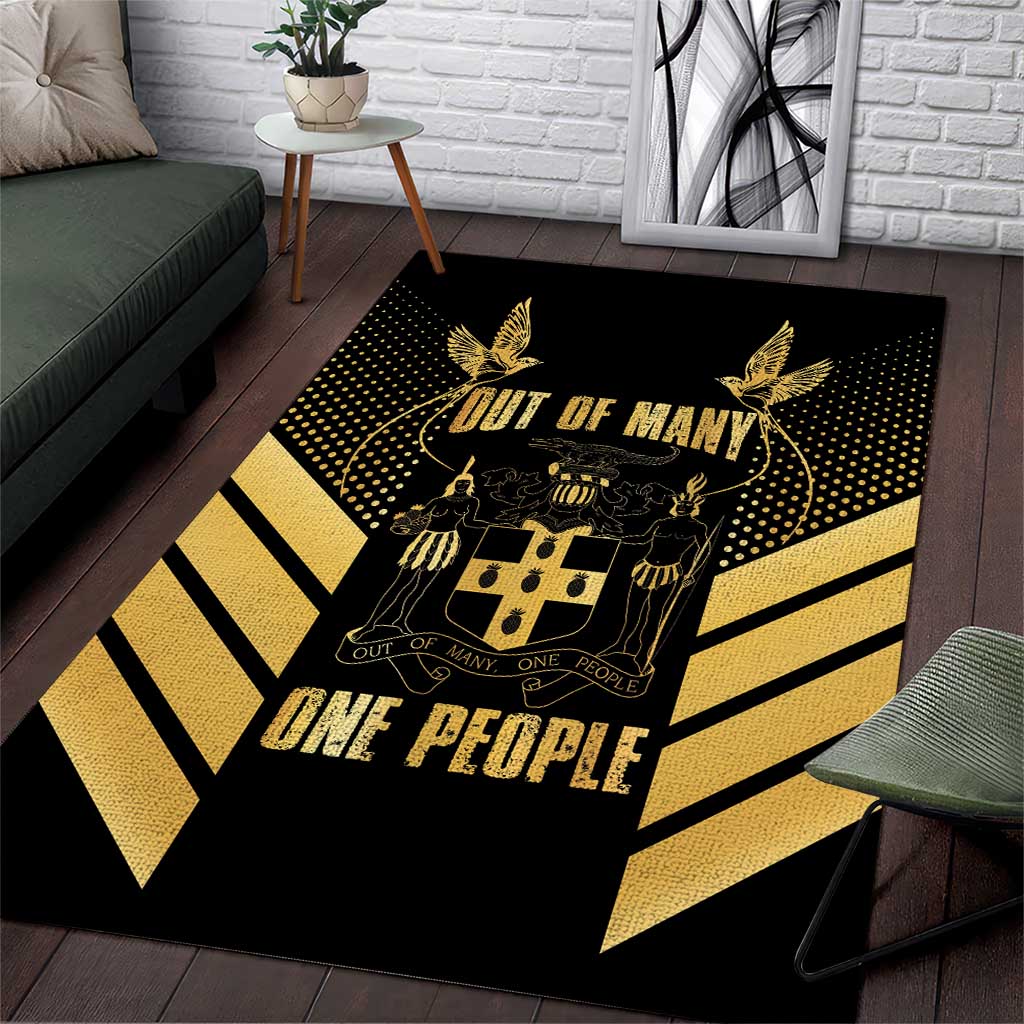 Jumieka Independence Day Area Rug Out Of Many, One People Gold Color