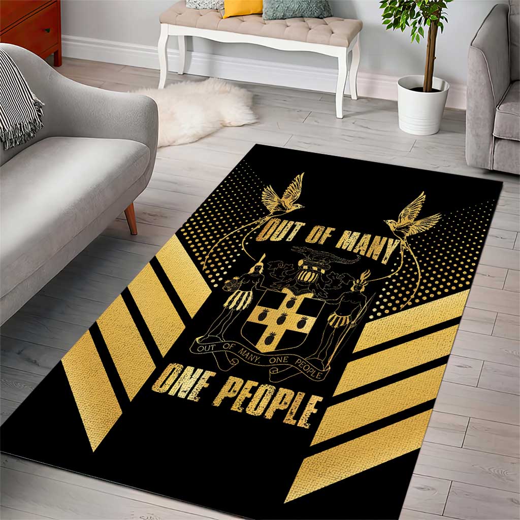 Jumieka Independence Day Area Rug Out Of Many, One People Gold Color
