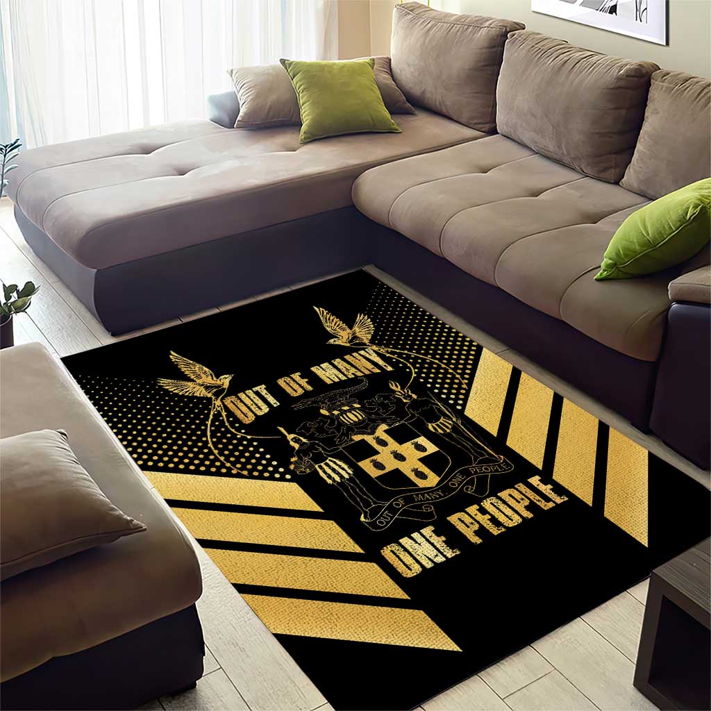 Jumieka Independence Day Area Rug Out Of Many, One People Gold Color