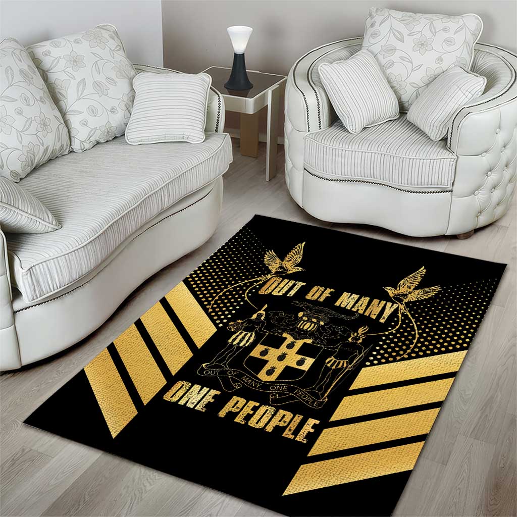 Jumieka Independence Day Area Rug Out Of Many, One People Gold Color