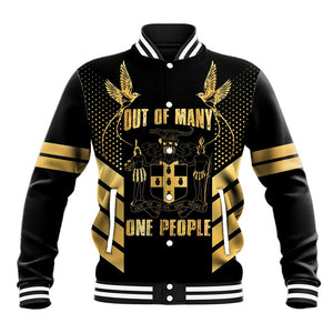 Jumieka Independence Day Baseball Jacket Out Of Many, One People Gold Color