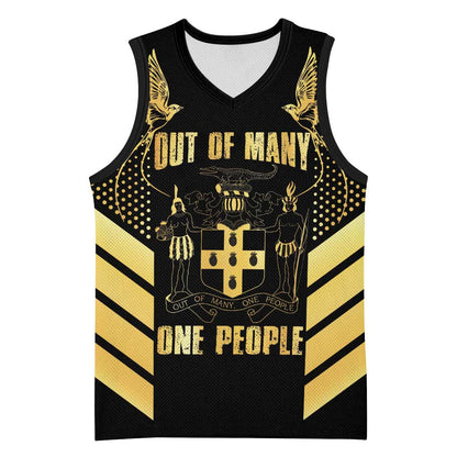 Jumieka Independence Day Basketball Jersey Out Of Many, One People Gold Color - African Pride