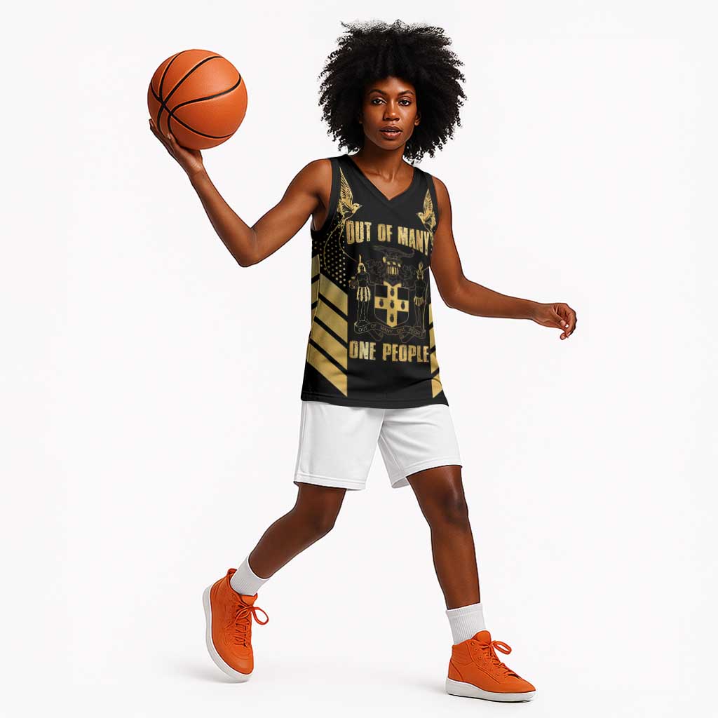 Jumieka Independence Day Basketball Jersey Out Of Many, One People Gold Color - African Pride