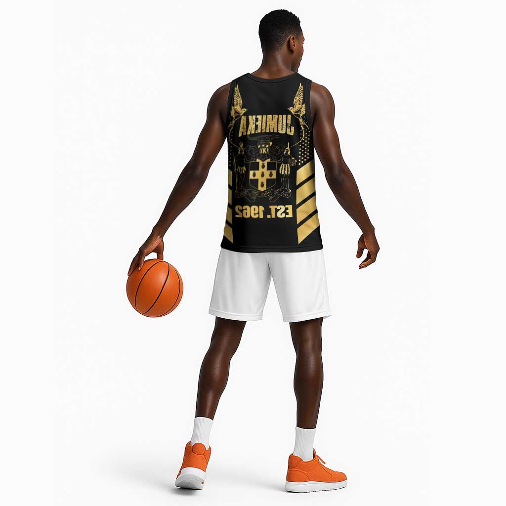 Jumieka Independence Day Basketball Jersey Out Of Many, One People Gold Color - African Pride