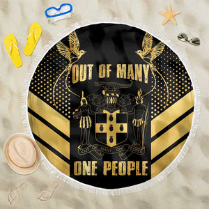 Jumieka Independence Day Beach Blanket Out Of Many, One People Gold Color