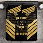 Jumieka Independence Day Bedding Set Out Of Many, One People Gold Color