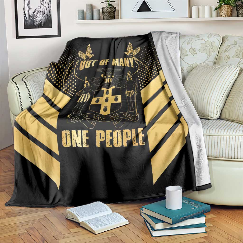 Jumieka Independence Day Blanket Out Of Many, One People Gold Color