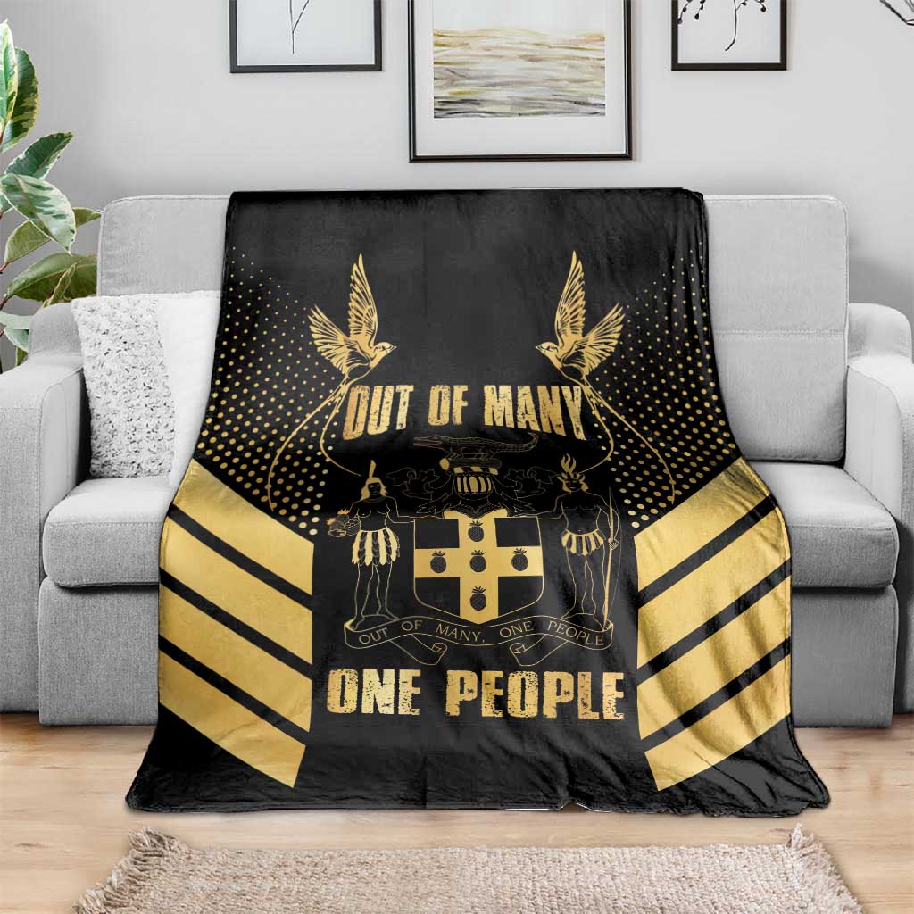 Jumieka Independence Day Blanket Out Of Many, One People Gold Color