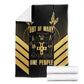 Jumieka Independence Day Blanket Out Of Many, One People Gold Color