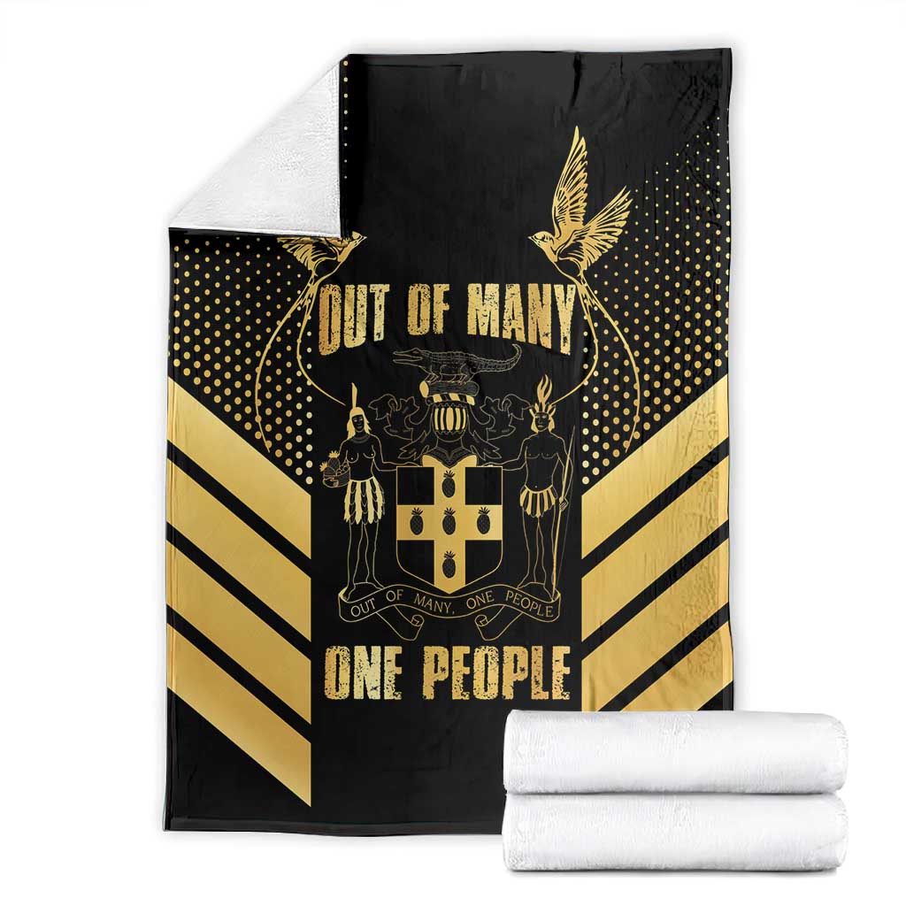 Jumieka Independence Day Blanket Out Of Many, One People Gold Color