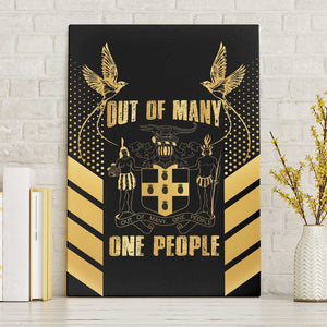 Jumieka Independence Day Canvas Wall Art Out Of Many, One People Gold Color
