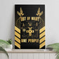 Jumieka Independence Day Canvas Wall Art Out Of Many, One People Gold Color