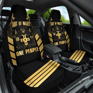 Jumieka Independence Day Car Seat Cover Out Of Many, One People Gold Color