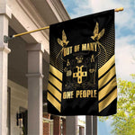 Jumieka Independence Day Garden Flag Out Of Many, One People Gold Color