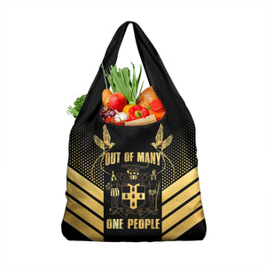 Jumieka Independence Day Grocery Bag Out Of Many, One People Gold Color