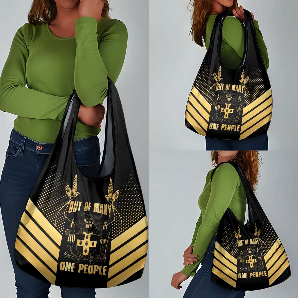 Jumieka Independence Day Grocery Bag Out Of Many, One People Gold Color