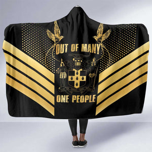 Jumieka Independence Day Hooded Blanket Out Of Many, One People Gold Color