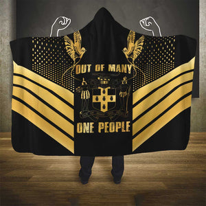 Jumieka Independence Day Hooded Blanket Out Of Many, One People Gold Color