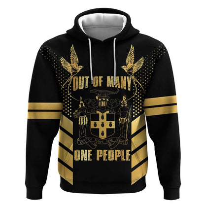Jumieka Independence Day Hoodie Out Of Many, One People Gold Color